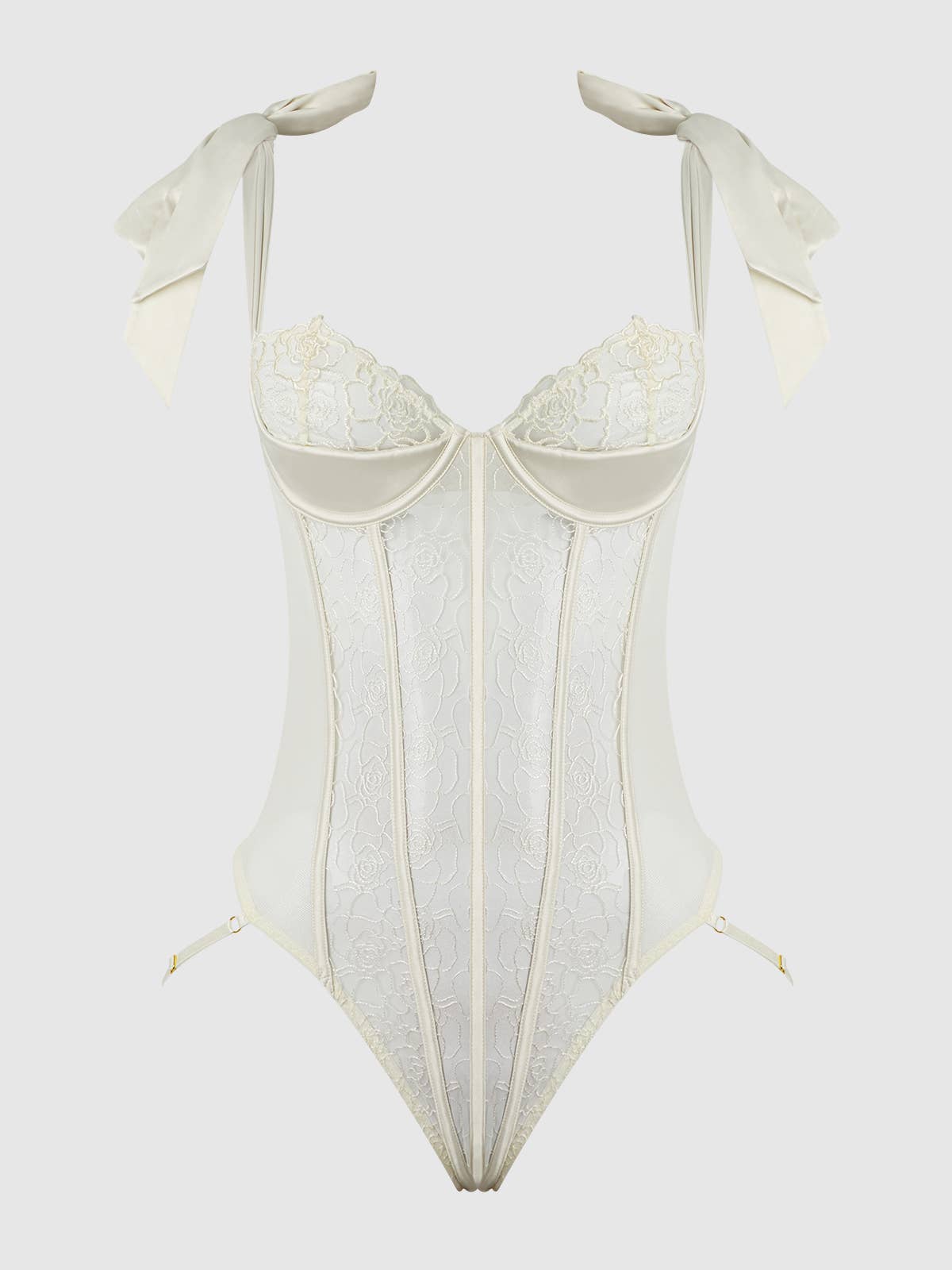FRANCESCA BRIDAL EMBROIDERED LACE TEDDY