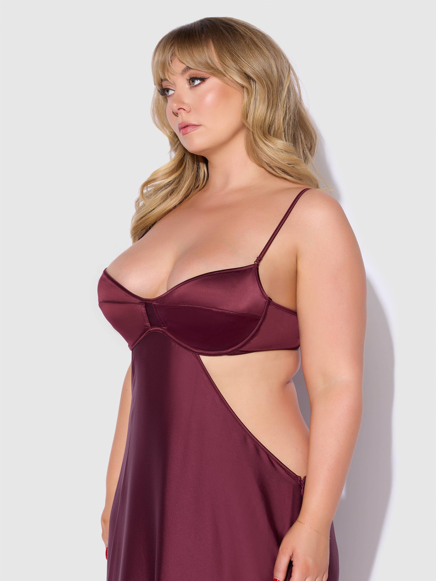 DIANA SATIN MONO WIRE LONG GOWN