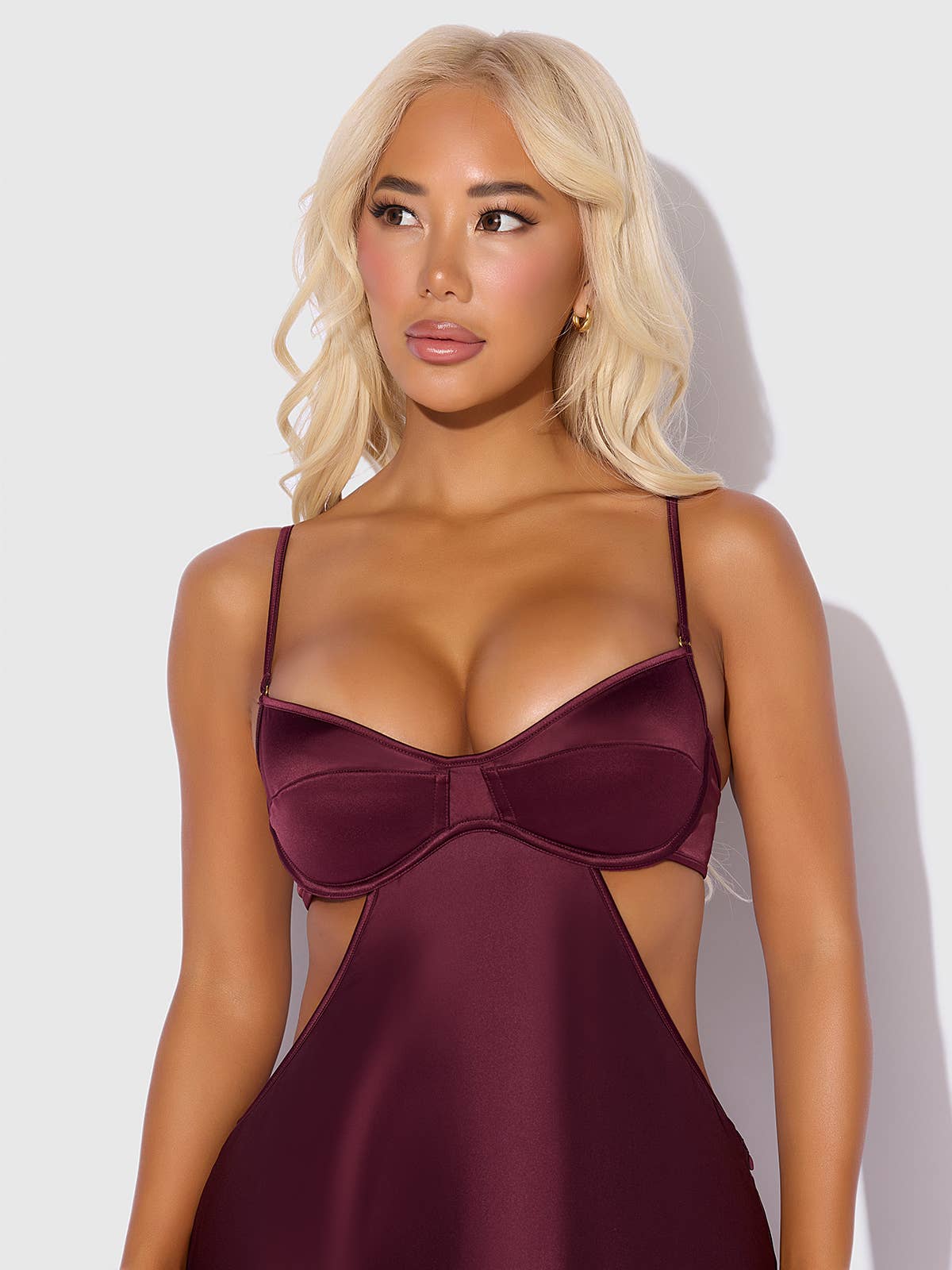 DIANA SATIN MONO WIRE LONG GOWN